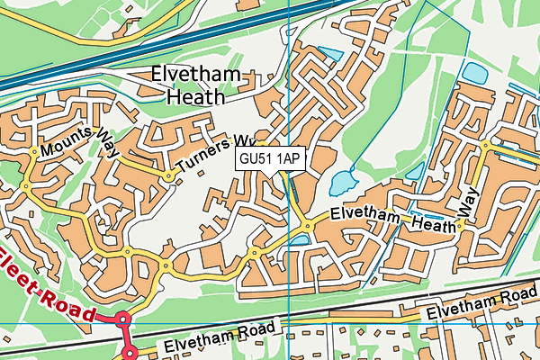 GU51 1AP map - OS VectorMap District (Ordnance Survey) GU51 1AP map - OS VectorMap District (Ordnance Survey)