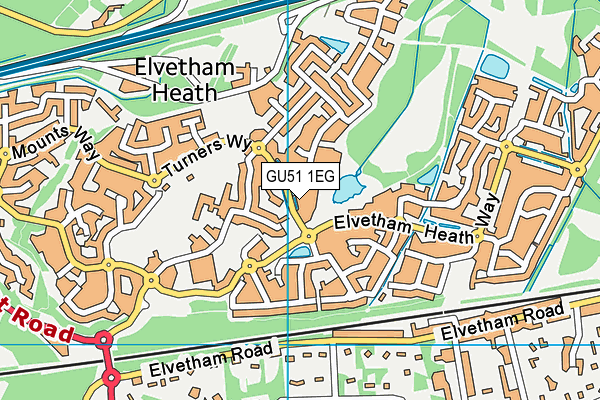 GU51 1EG map - OS VectorMap District (Ordnance Survey) GU51 1EG map - OS VectorMap District (Ordnance Survey)