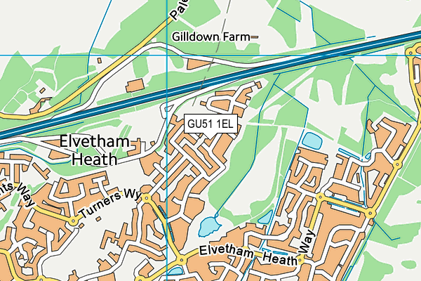 GU51 1EL map - OS VectorMap District (Ordnance Survey) GU51 1EL map - OS VectorMap District (Ordnance Survey)