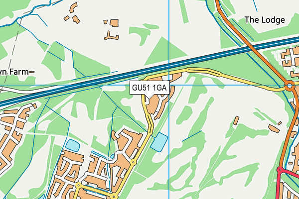 GU51 1GA map - OS VectorMap District (Ordnance Survey) GU51 1GA map - OS VectorMap District (Ordnance Survey)