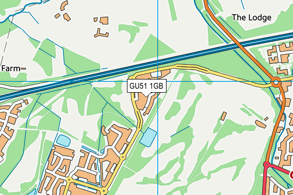 GU51 1GB map - OS VectorMap District (Ordnance Survey)