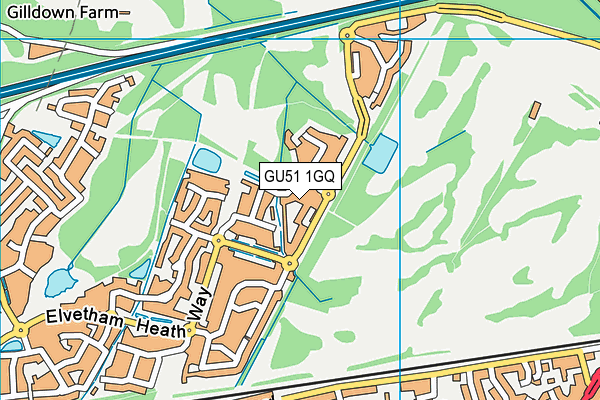 GU51 1GQ map - OS VectorMap District (Ordnance Survey) GU51 1GQ map - OS VectorMap District (Ordnance Survey)
