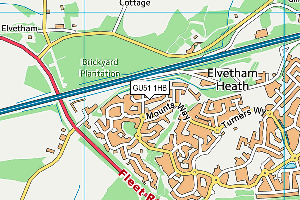 GU51 1HB map - OS VectorMap District (Ordnance Survey) GU51 1HB map - OS VectorMap District (Ordnance Survey)