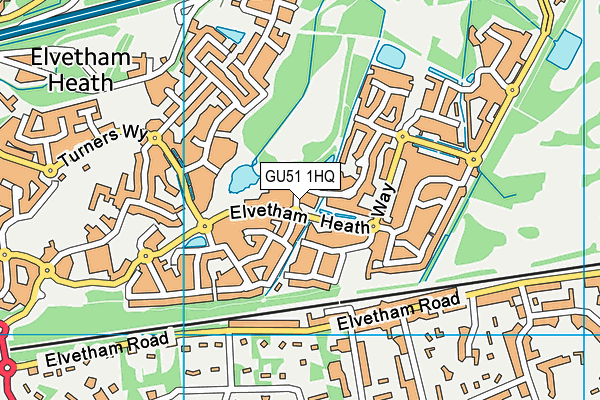 GU51 1HQ map - OS VectorMap District (Ordnance Survey) GU51 1HQ map - OS VectorMap District (Ordnance Survey)
