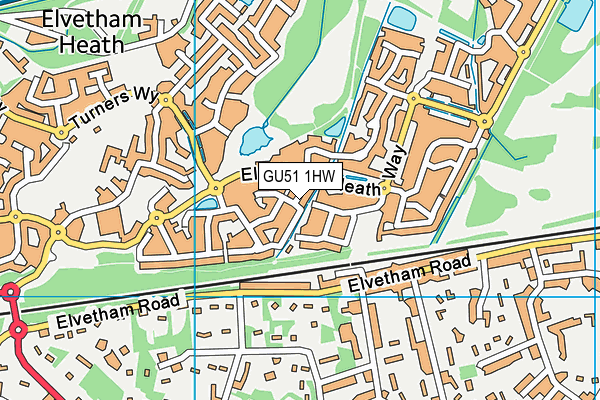 GU51 1HW map - OS VectorMap District (Ordnance Survey) GU51 1HW map - OS VectorMap District (Ordnance Survey)