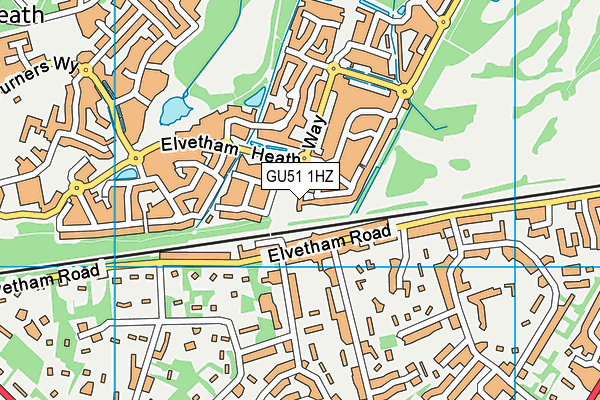GU51 1HZ map - OS VectorMap District (Ordnance Survey) GU51 1HZ map - OS VectorMap District (Ordnance Survey)