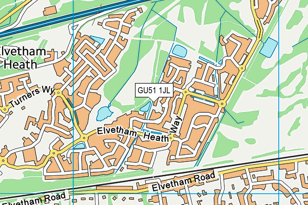 GU51 1JL map - OS VectorMap District (Ordnance Survey) GU51 1JL map - OS VectorMap District (Ordnance Survey)