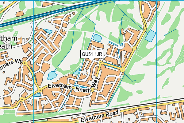 GU51 1JR map - OS VectorMap District (Ordnance Survey) GU51 1JR map - OS VectorMap District (Ordnance Survey)