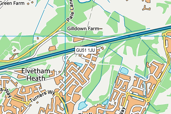 GU51 1JU map - OS VectorMap District (Ordnance Survey) GU51 1JU map - OS VectorMap District (Ordnance Survey)