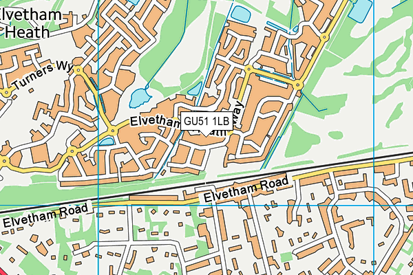 GU51 1LB map - OS VectorMap District (Ordnance Survey) GU51 1LB map - OS VectorMap District (Ordnance Survey)