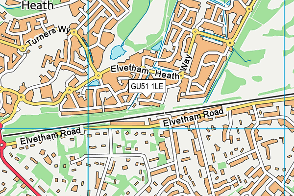 GU51 1LE map - OS VectorMap District (Ordnance Survey) GU51 1LE map - OS VectorMap District (Ordnance Survey)