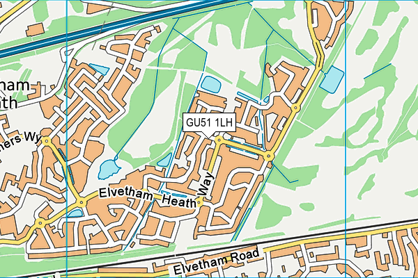 GU51 1LH map - OS VectorMap District (Ordnance Survey) GU51 1LH map - OS VectorMap District (Ordnance Survey)