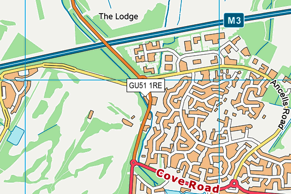 GU51 1RE map - OS VectorMap District (Ordnance Survey) GU51 1RE map - OS VectorMap District (Ordnance Survey)