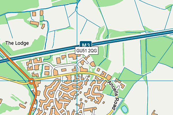 GU51 2QG map - OS VectorMap District (Ordnance Survey) GU51 2QG map - OS VectorMap District (Ordnance Survey)