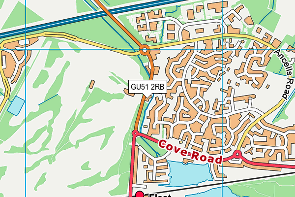 GU51 2RB map - OS VectorMap District (Ordnance Survey) GU51 2RB map - OS VectorMap District (Ordnance Survey)