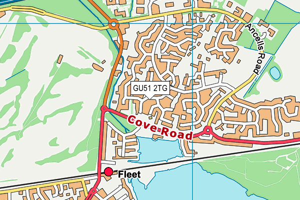 GU51 2TG map - OS VectorMap District (Ordnance Survey) GU51 2TG map - OS VectorMap District (Ordnance Survey)
