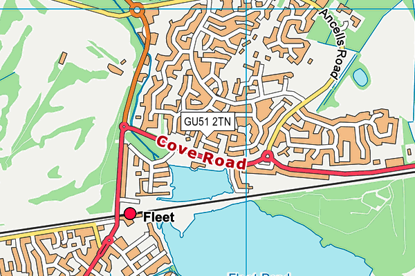 GU51 2TN map - OS VectorMap District (Ordnance Survey) GU51 2TN map - OS VectorMap District (Ordnance Survey)