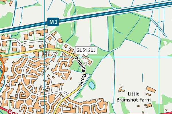 GU51 2UJ map - OS VectorMap District (Ordnance Survey) GU51 2UJ map - OS VectorMap District (Ordnance Survey)