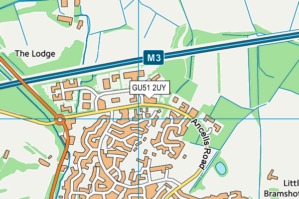 GU51 2UY map - OS VectorMap District (Ordnance Survey) GU51 2UY map - OS VectorMap District (Ordnance Survey)