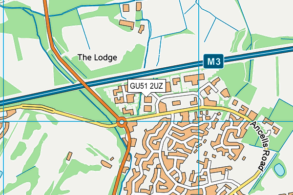 GU51 2UZ map - OS VectorMap District (Ordnance Survey) GU51 2UZ map - OS VectorMap District (Ordnance Survey)