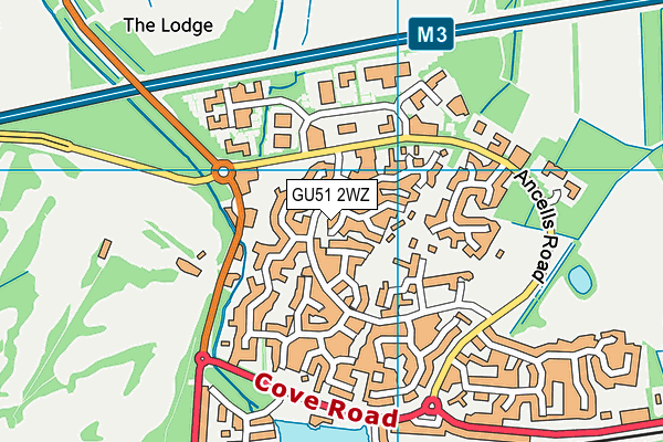 GU51 2WZ map - OS VectorMap District (Ordnance Survey) GU51 2WZ map - OS VectorMap District (Ordnance Survey)