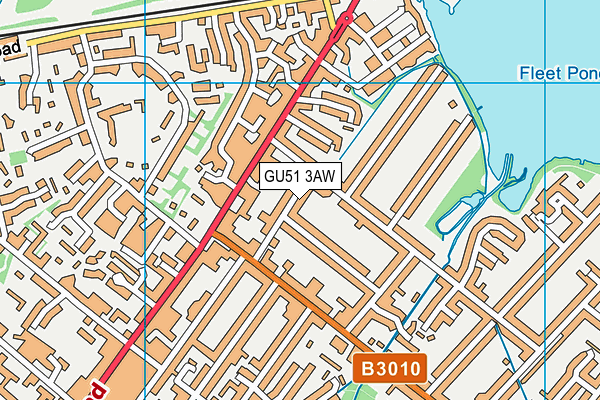 GU51 3AW map - OS VectorMap District (Ordnance Survey) GU51 3AW map - OS VectorMap District (Ordnance Survey)