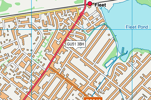 GU51 3BH map - OS VectorMap District (Ordnance Survey) GU51 3BH map - OS VectorMap District (Ordnance Survey)