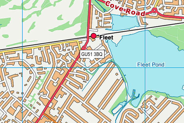 GU51 3BQ map - OS VectorMap District (Ordnance Survey) GU51 3BQ map - OS VectorMap District (Ordnance Survey)
