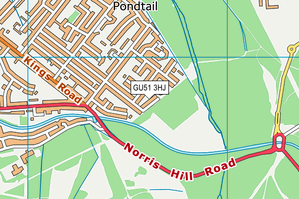 GU51 3HJ map - OS VectorMap District (Ordnance Survey) GU51 3HJ map - OS VectorMap District (Ordnance Survey)