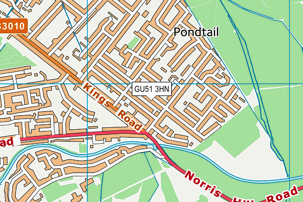 GU51 3HN map - OS VectorMap District (Ordnance Survey)