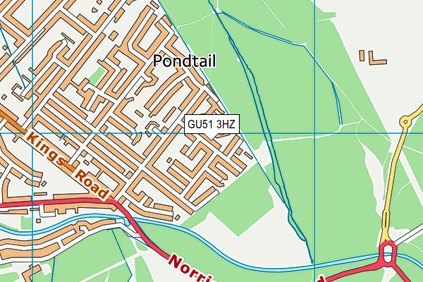 GU51 3HZ map - OS VectorMap District (Ordnance Survey) GU51 3HZ map - OS VectorMap District (Ordnance Survey)