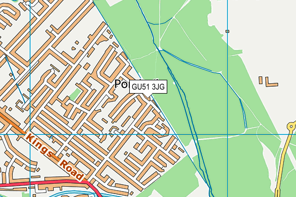 GU51 3JG map - OS VectorMap District (Ordnance Survey) GU51 3JG map - OS VectorMap District (Ordnance Survey)