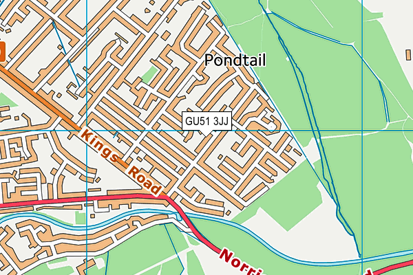 GU51 3JJ map - OS VectorMap District (Ordnance Survey) GU51 3JJ map - OS VectorMap District (Ordnance Survey)