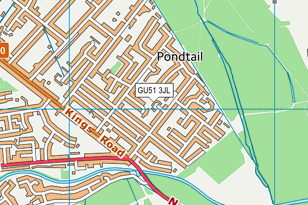 GU51 3JL map - OS VectorMap District (Ordnance Survey) GU51 3JL map - OS VectorMap District (Ordnance Survey)
