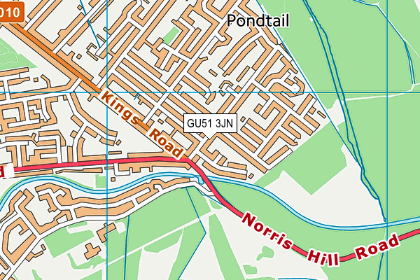 GU51 3JN map - OS VectorMap District (Ordnance Survey) GU51 3JN map - OS VectorMap District (Ordnance Survey)