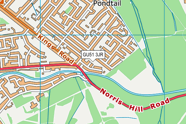 GU51 3JR map - OS VectorMap District (Ordnance Survey) GU51 3JR map - OS VectorMap District (Ordnance Survey)