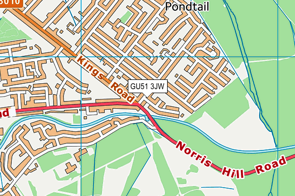 GU51 3JW map - OS VectorMap District (Ordnance Survey) GU51 3JW map - OS VectorMap District (Ordnance Survey)
