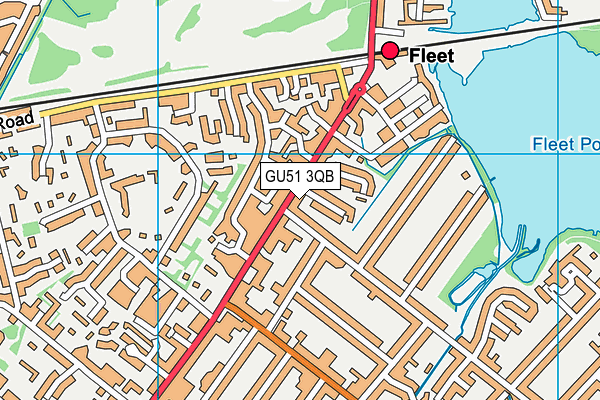 GU51 3QB map - OS VectorMap District (Ordnance Survey) GU51 3QB map - OS VectorMap District (Ordnance Survey)