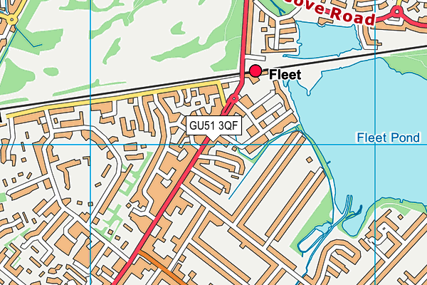 GU51 3QF map - OS VectorMap District (Ordnance Survey) GU51 3QF map - OS VectorMap District (Ordnance Survey)