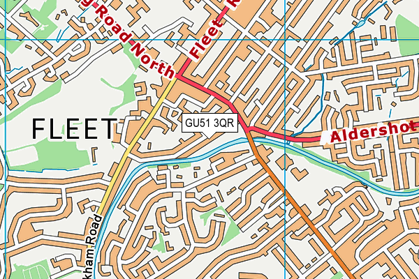 GU51 3QR map - OS VectorMap District (Ordnance Survey) GU51 3QR map - OS VectorMap District (Ordnance Survey)