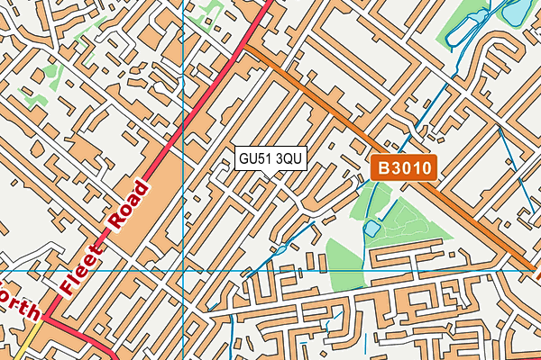 GU51 3QU map - OS VectorMap District (Ordnance Survey)