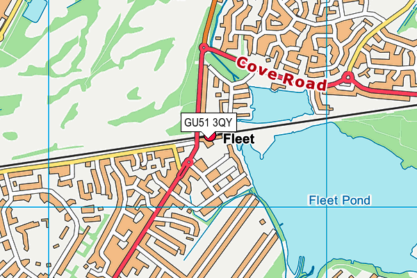 GU51 3QY map - OS VectorMap District (Ordnance Survey) GU51 3QY map - OS VectorMap District (Ordnance Survey)