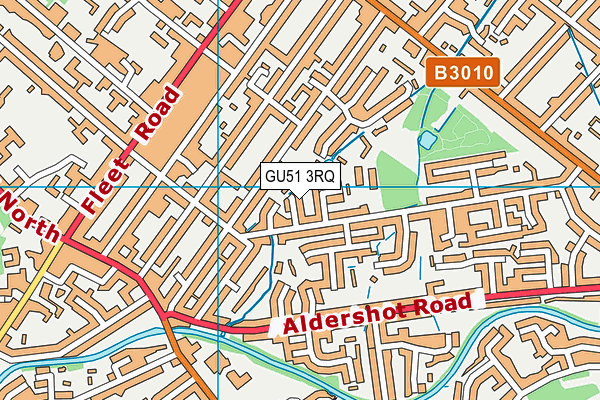 GU51 3RQ map - OS VectorMap District (Ordnance Survey)