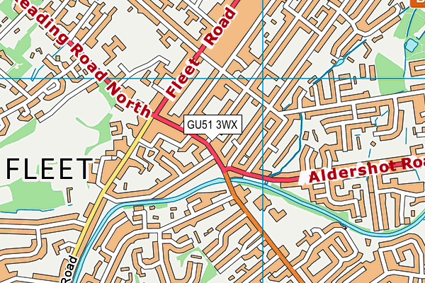 GU51 3WX map - OS VectorMap District (Ordnance Survey)