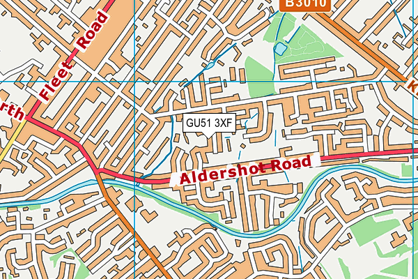 GU51 3XF map - OS VectorMap District (Ordnance Survey) GU51 3XF map - OS VectorMap District (Ordnance Survey)
