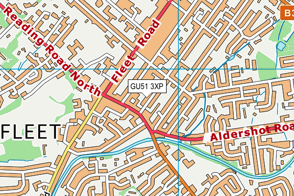 GU51 3XP map - OS VectorMap District (Ordnance Survey) GU51 3XP map - OS VectorMap District (Ordnance Survey)