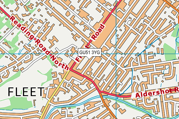 GU51 3YG map - OS VectorMap District (Ordnance Survey)