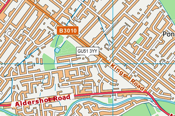 GU51 3YY map - OS VectorMap District (Ordnance Survey) GU51 3YY map - OS VectorMap District (Ordnance Survey)