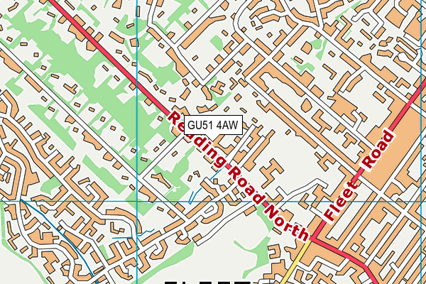 GU51 4AW map - OS VectorMap District (Ordnance Survey) GU51 4AW map - OS VectorMap District (Ordnance Survey)