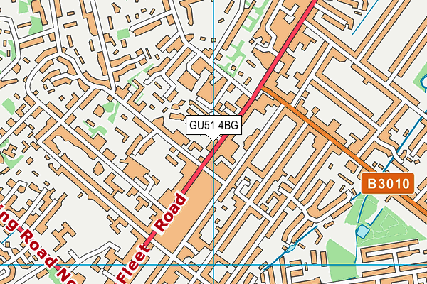 GU51 4BG map - OS VectorMap District (Ordnance Survey) GU51 4BG map - OS VectorMap District (Ordnance Survey)